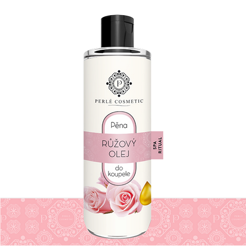 Perlé Cosmetic Pena do kúpeľa s ružovým olejom, 500 ml