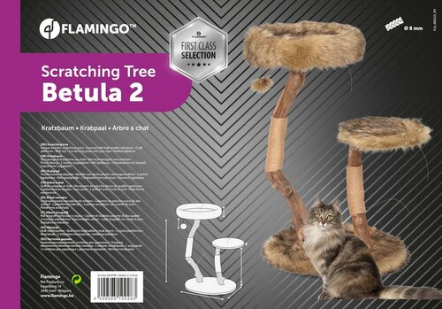 Flamingo Kratzbaum für Katzen BETULA 2, braun, 86 cm