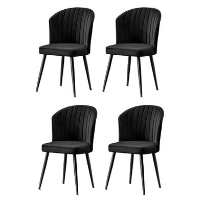 Esszimmerstuhl-Set Rubi Black, 4 Stück