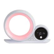 Rabalux 76109 dekoracyjna lampa stołowa Wakeway, z głośnikiem, RGB, zegarem i budzikiem