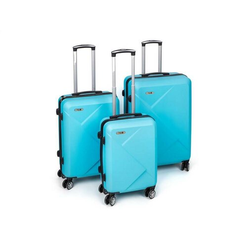 Pretty UP Cestovní skořepinový kufr ABS25 střední, 59 x 41 x 26 cm, světle modrá