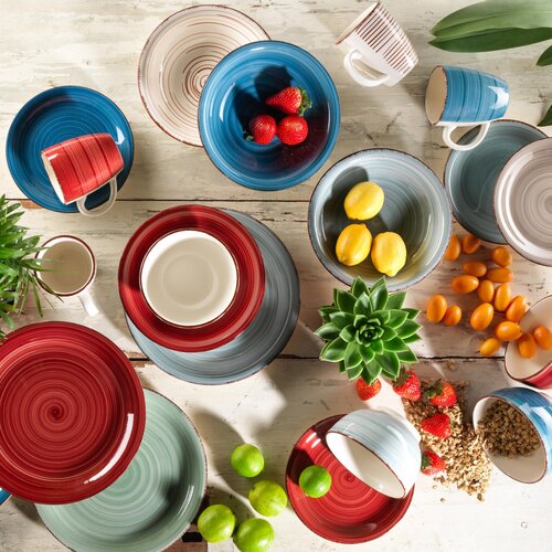 Mäser Keramischer Dessertteller Bel Tempo 19,5 cm, Hellblau