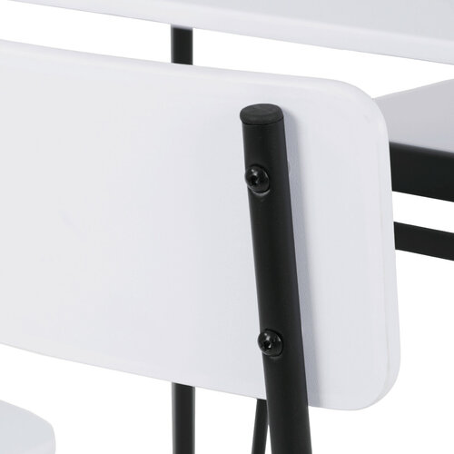 Jídelní set pro 4 osoby CORE White, černá konstrukce