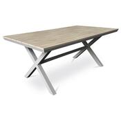 Autronic Kerti asztal, alumínium, polywood, bézs,AZT-S1510 OAK