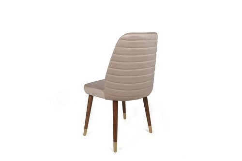 Set de scaune de sufragerie Hugo Cream and Walnut, 4 buc.