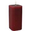 LED sviečka s pohyblivým plamienkom Diamond červená, 7 x 13 cm