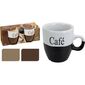 Set Steingutbecher Café 150 ml, dunkelbraun , 2 Stück