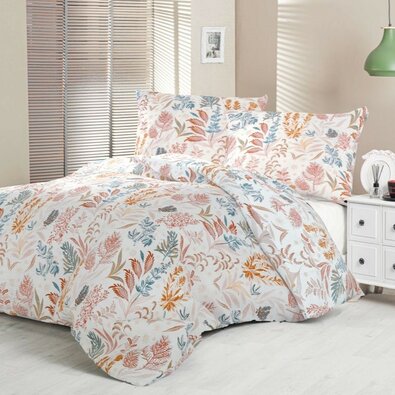 Kvalitex Saténové obliečky Luxury Collection Coral garden, 140 x 200 cm, 70 x 90 cm