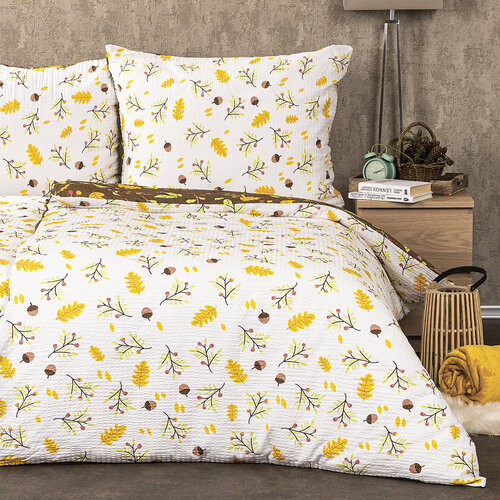 4Home Krepové povlečení Podzim, 220 x 200 cm, 2 ks 70 x 90 cm