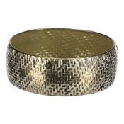 Komplet kovinskih pladnjev za aranžiranje GOLDEN WEAVE, 3 kos, zlati