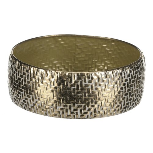 Set de tăvi metalice pentru aranjamente florale GOLDEN WEAVE, 3 buc., aurii