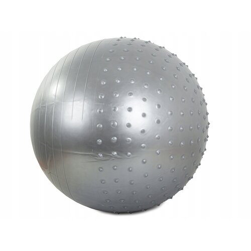 Gymnastic massage ball 55 cm with pump, grey