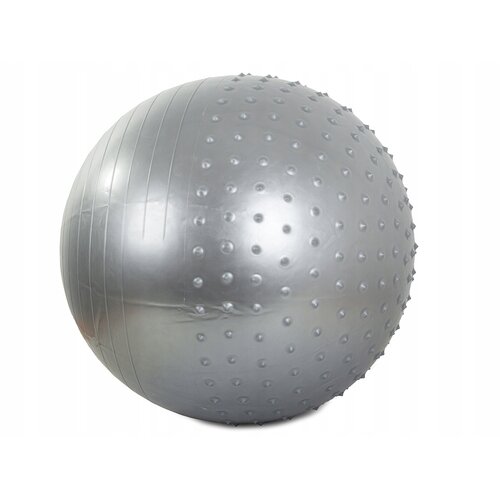 Gymnastický masážní míč 55 cm s pumpičkou, šedá