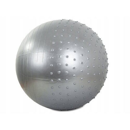 Gymnastik-Massageball 55 cm mit Pumpe, grau