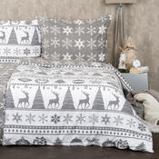 Lenjerie de pat Crăciun 4Home Christmas Time bumbac flanel, 220 x 200 cm, 2 buc. 70 x 90 cm