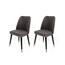 Zestaw krzeseł do jadalni Hugo Anthracite and Black, 2 szt.