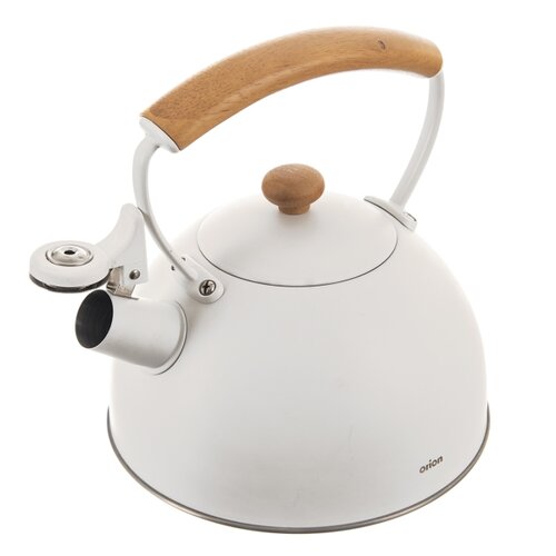 Orion Edelstahl-Teekanne mit Pfeife WHITELINE,  2,9 l