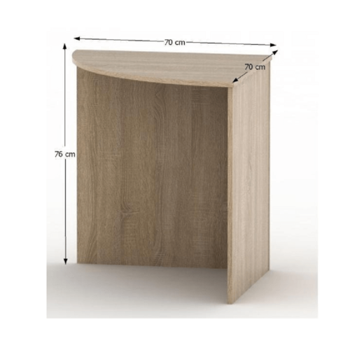 Masă unghiulară cu arc TEMPO ASISTENT 024, stejarsonoma