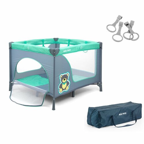 Milly Mally Parc pliabil Funt Mint Bear , 100 x100 cm