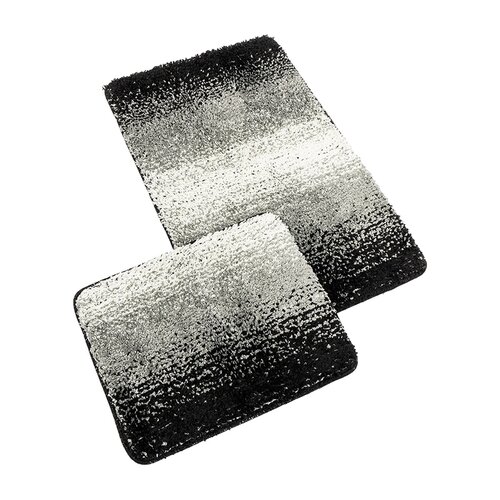 Bellatex Badematten-Set ohne Ausschnitt BANYSILVER schwarz, 60 x 100, 60 x 50 cm