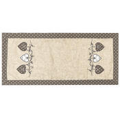 Szívecske asztali futó, pöttyös, szürke, 40 x 90 cm