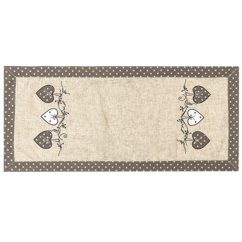 Tekalna pot Srdíčka puntík siva, 40 x 90 cm