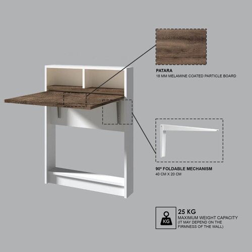 Klappbarer Esstisch Patara Brown