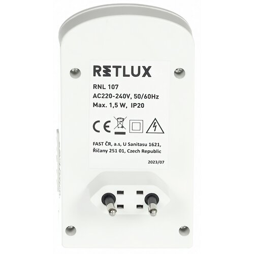 Retlux RNL 107 Nocne oświetlenie LED z czujnikiem PIR, 10 lm