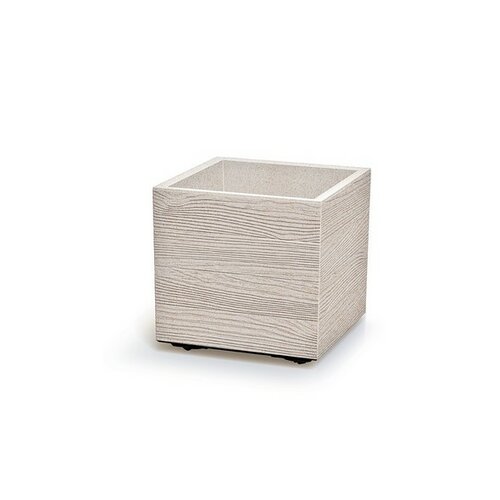 Doniczka MADERA SQUARE ECO WOOD 38,5 cm, biały ECO