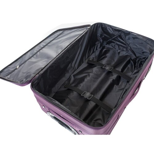 Pretty UP Sada cestovních textilních kufrů TEX01 3 ks, fialová