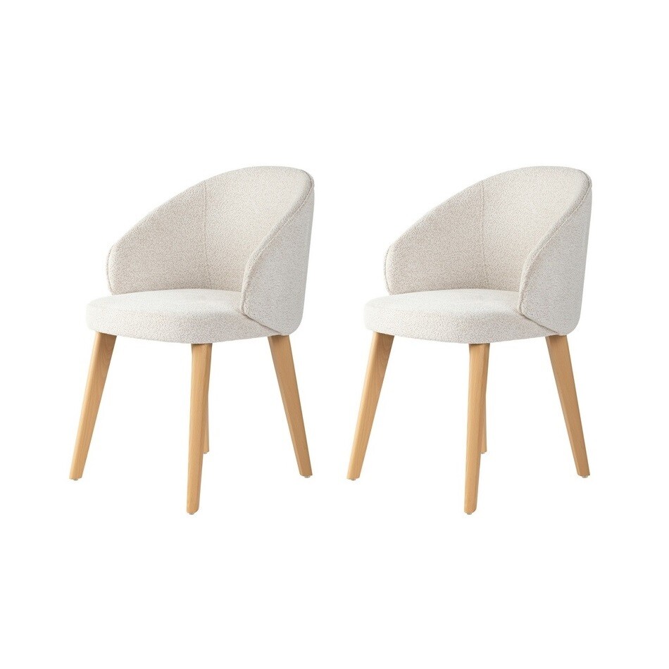Bentley White and Light Oak étkezőszék szett, 2 db, fehér akciós termékkép 1