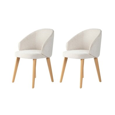 Set de scaune de sufragerie Bentley White andLight Oak, 2 buc.