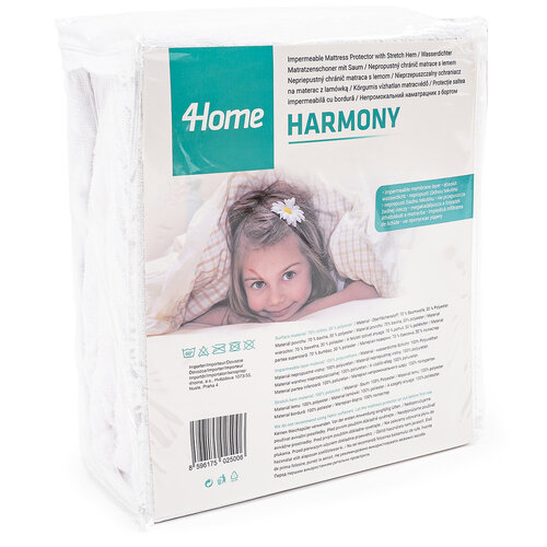 4Home Wasserdichter Matratzenschoner mit Saum Harmony, 90 x 200 cm