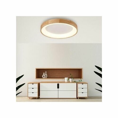Azzardo AZ2697 LED-Deckenleuchte Silvam Wood Acrylic, 47 cm D., 30W, 1950LM, 3000K