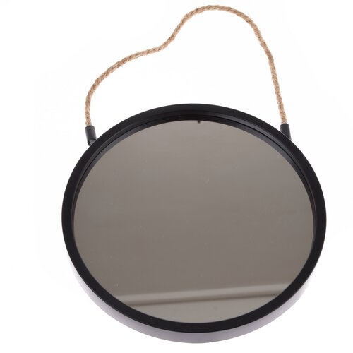 Embellir műanyag függő tükör, fekete, átmérő 25 cm