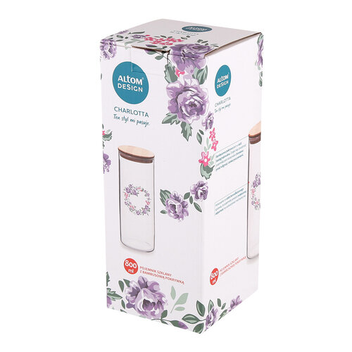 Altom Скляна ємність Charlotta 800 мл, рожевий