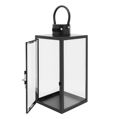 Altom Dekoratív függő lámpa Square fekete, 16 x 35x 16 cm