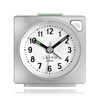 Ceas de alarmă SWEEP LAVVU Silver  cu funcționare lină