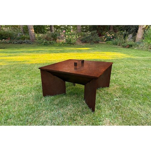 Víko na zahradní ohniště 50 x 50 x 1 cm, corten CORGARDEN 1019