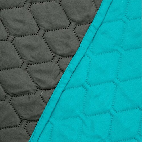 DecoKing Axel Tagesdecke Dunkelblau/Grau, 170 x  210 cm