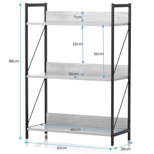 Homede Regal Tukke Nussbaum, 62 x 27,5 x 87 cmnatürlich,