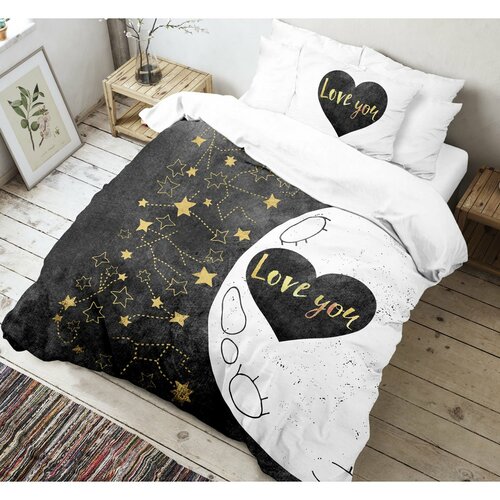 Kvalitex Бавовняна постільна білизна Love 3D, 140 x 200 см, 70 x 90 см