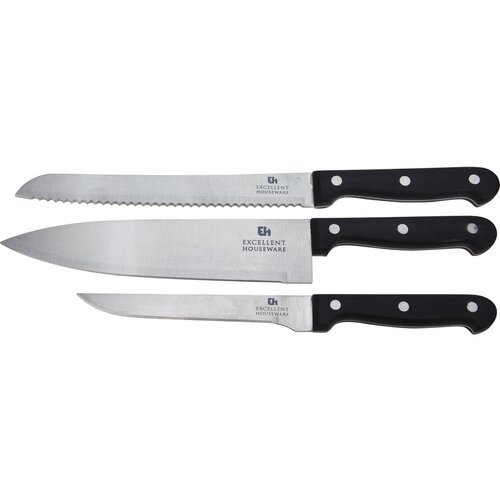 Set de cuțite din inox Excellent, 3 buc.