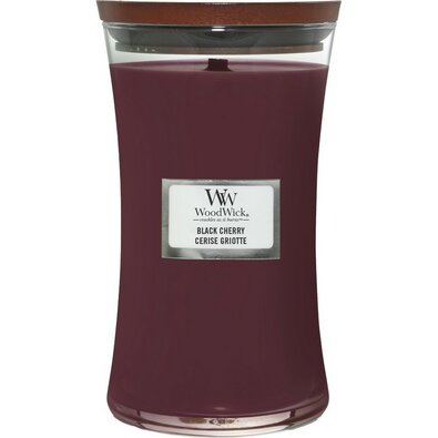Woodwick Vonná svíčka váza velká Black Cherry, 609 g