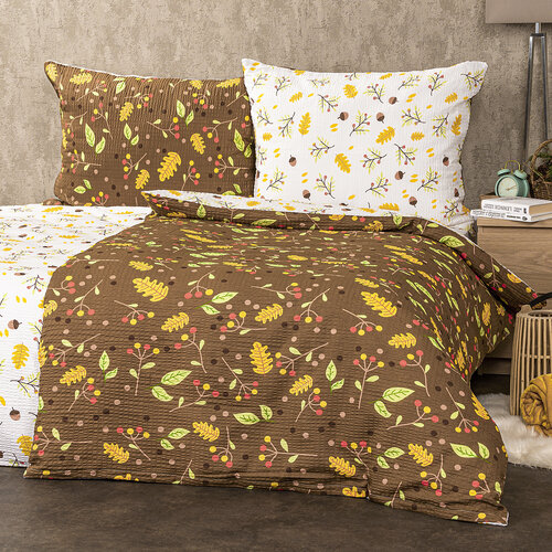 4Home Крепова постільна білизна Осінь, 220 x 200 см, 2 шт. 70 x 90 см