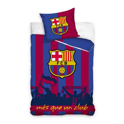 Bavlnené obliečky FC Barcelona mes que un club, 140 x 200 cm, 70 x 80 cm
