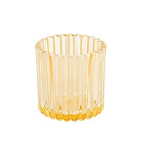 Suport de lumânare din sticlă Altom pentrulumânare Tealight, diametru 7,5 cm, galben