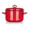 Banquet Emaille-Topf mit Deckel Milton rot , 24 cm, 5,9 l