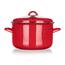 Banquet Emailed pot with lid Milton red, 24 cm,5.9 l