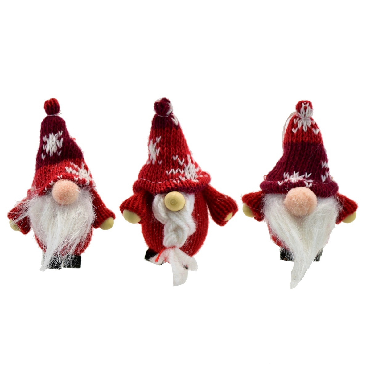 Zestaw ozdób świątecznych Knitting gnomes, 3 szt.